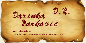 Darinka Marković vizit kartica